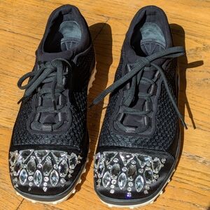 Miu Miu Crystal Embroidery Sneaker 36